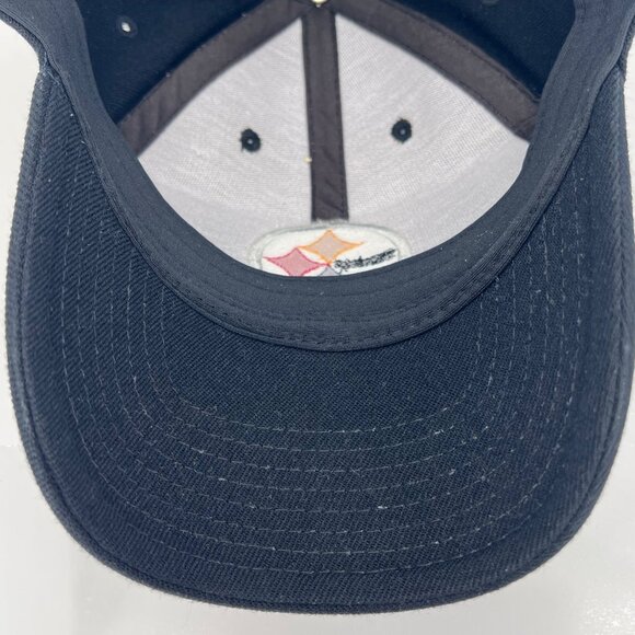 Pittsburgh Steelers Onfield Reebok NFL Cap Hat L/XL Black Embroidered Patch Logo - Picture 16 of 16